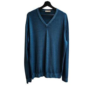 Cruciani Men's V-Neck Sweater 100% Wool Made In Italy Size 54, XL